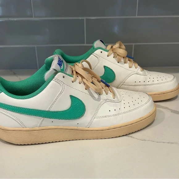 Nike‎ Court Vision Sail/Electric Algae-Pale Vanilla-Med Blue-White Men’s 10